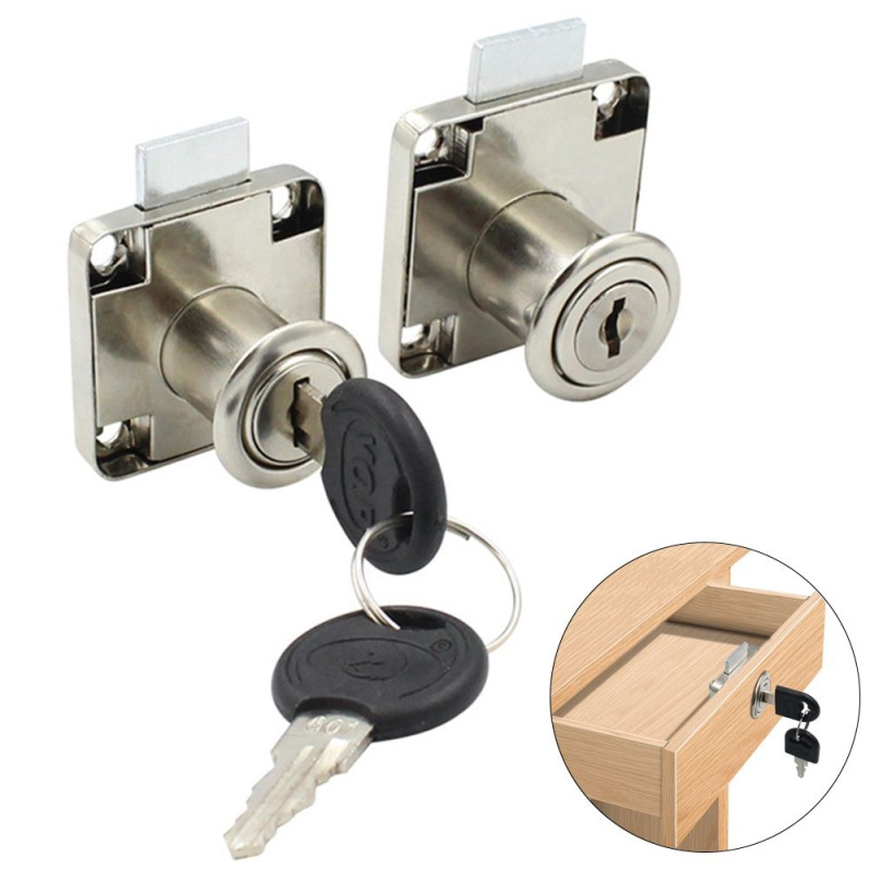 Office Furniture Hardware - 亜鉛合金盗難防止引き出しロック 2 キー付きセキュリティキャビネットワードローブデスクロッカーロックホームオフィス家具ハードウェア Acce