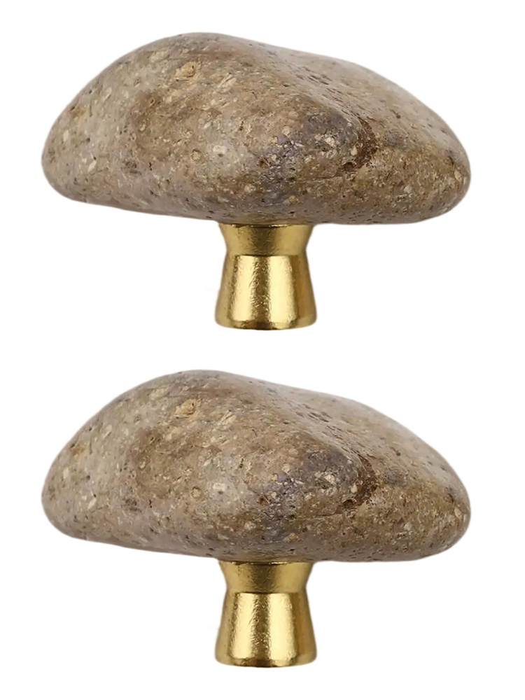 Unique Furniture Hardware - 2 個ユニークなクリエイティブ天然石ドアハンドルキャビネット引き出し取手家具ハードウェアアクセサリーランダムな色