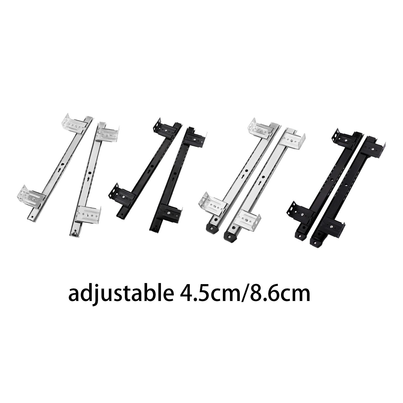 Office Furniture Hardware - キーボードトレイスライドメタルキャビネット家具金具、ホームオフィス用スライド式キーボードシェルフアクセサリー、デスク下トラックレール