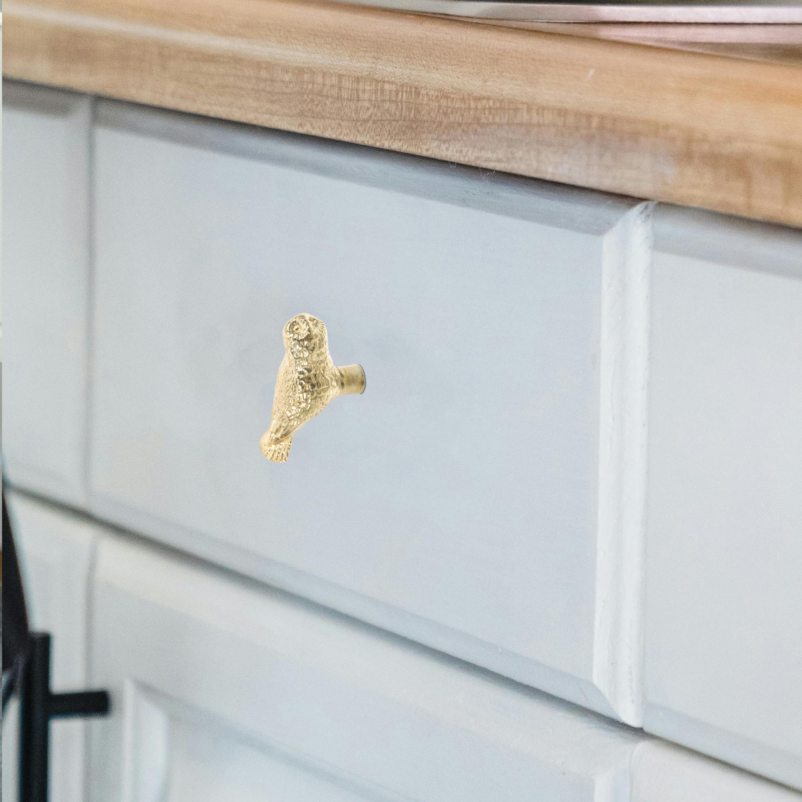 真鍮製フクロウ型キャビネットノブ2個セット、ヴィンテージ装飾 - Unique Furniture Hardware のレビューと価格