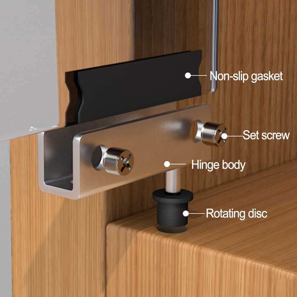 ガラスドアピボットヒンジ食器棚ショーケースクリップガラスクラ - Furniture Hardware Hinges のレビューと価格