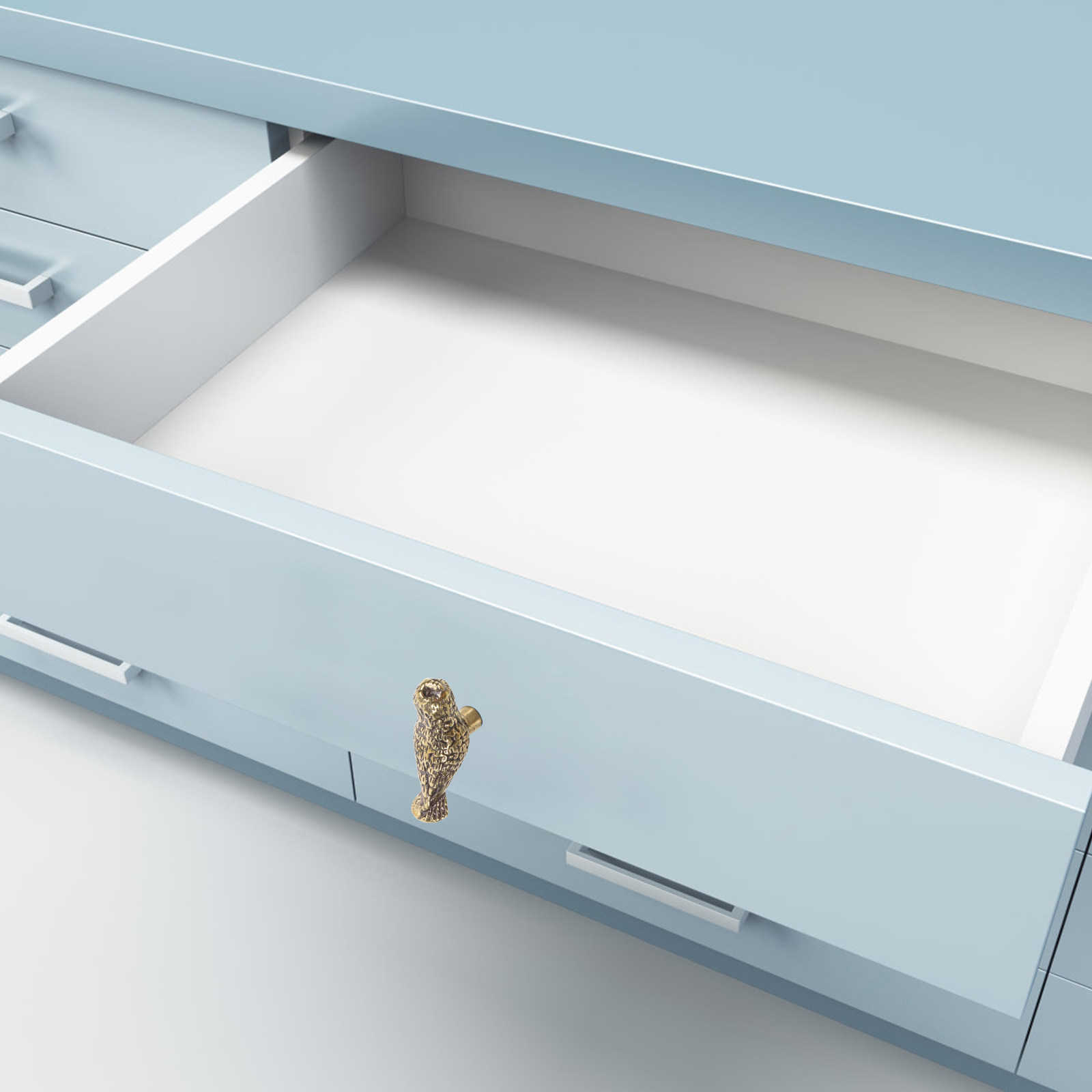 2個セット ヴィンテージ真鍮製フクロウ型キャビネットドアノブ - Unique Furniture Hardware のレビューと価格