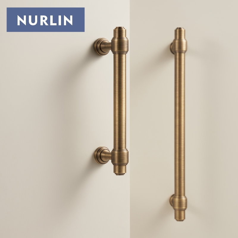Nurlin ソリッドブラスフレンチレトロアンティークブロン - Furniture Hardware Pulls のレビューと価格
