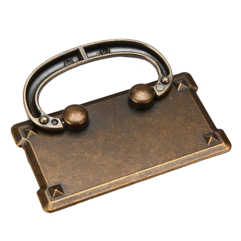4ピースヴィンテージアンティークブロンズ引き出しリングプルハ - Furniture Hardware Pulls のレビューと価格