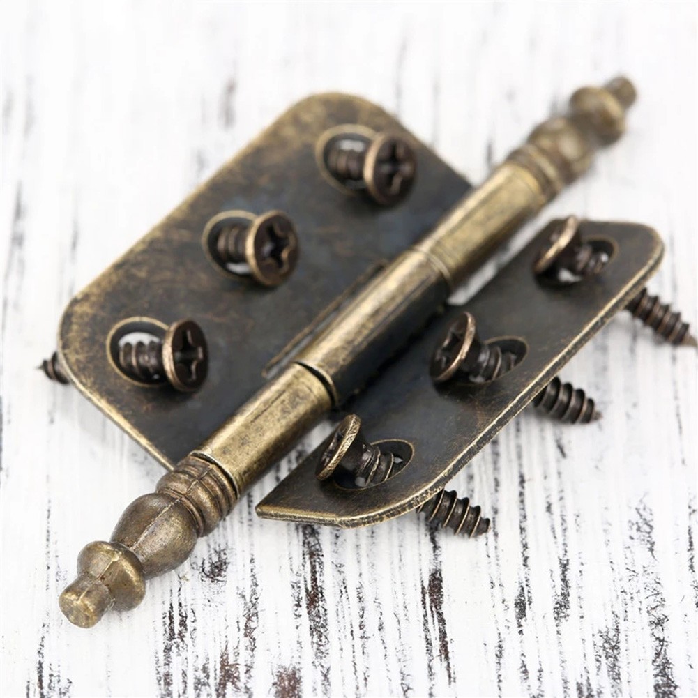 ヒンジ修理プレートアンティークブロンズ王冠ヒンジ6穴ジュエリ - Furniture Hardware Repair のレビューと価格
