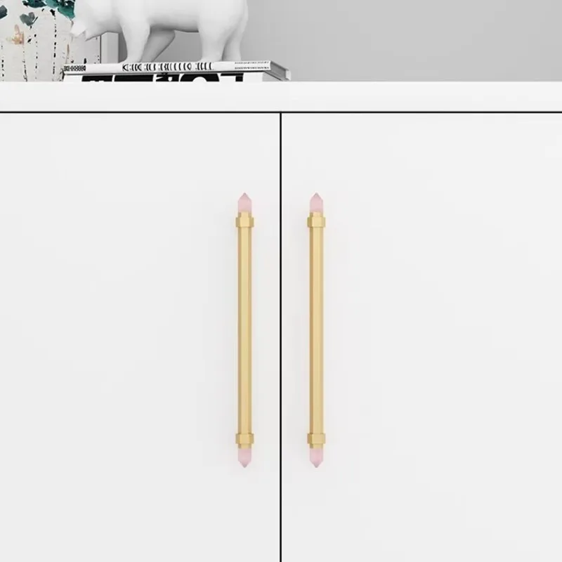 天然水晶六角形ハードウェアハンドル北欧キャビネットワードロー - Furniture Hardware High End のレビューと価格