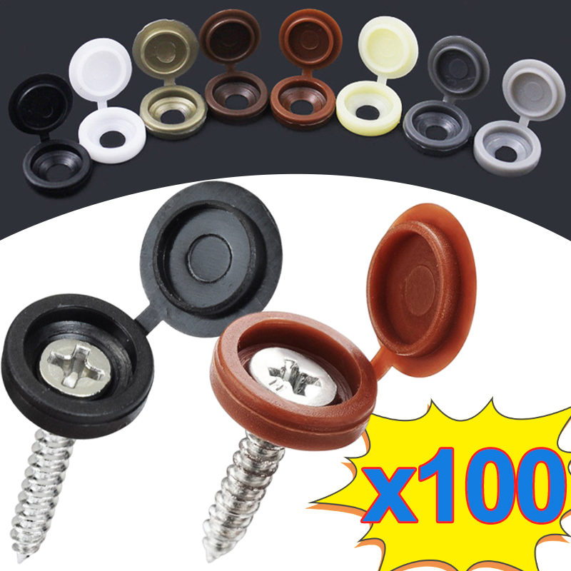 10/500 個ネジ装飾キャッププラスチック保護カバーブラッ - Furniture Hardware Hinges のレビューと価格