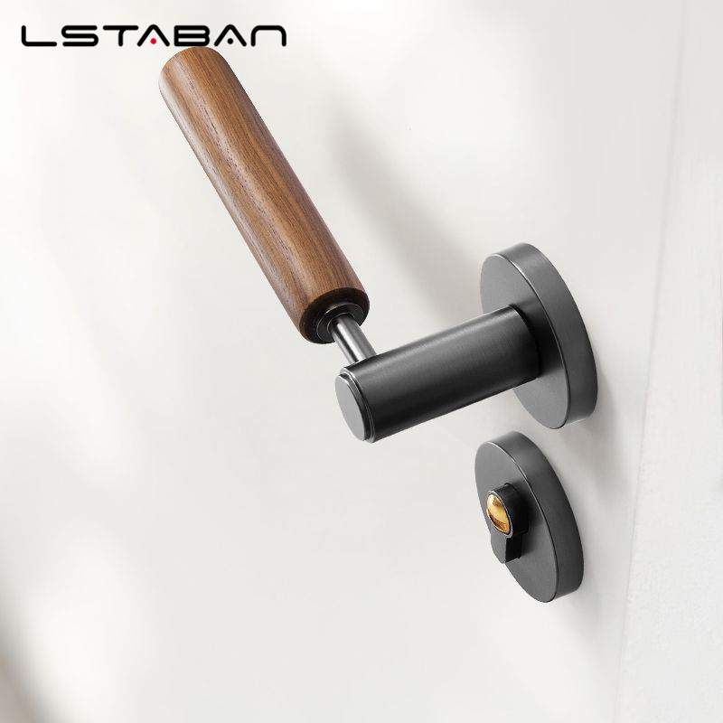 スプリットミュート盗難防止ドアロック北欧手作りクルミ材ハンド - Furniture Hardware Pulls のレビューと価格
