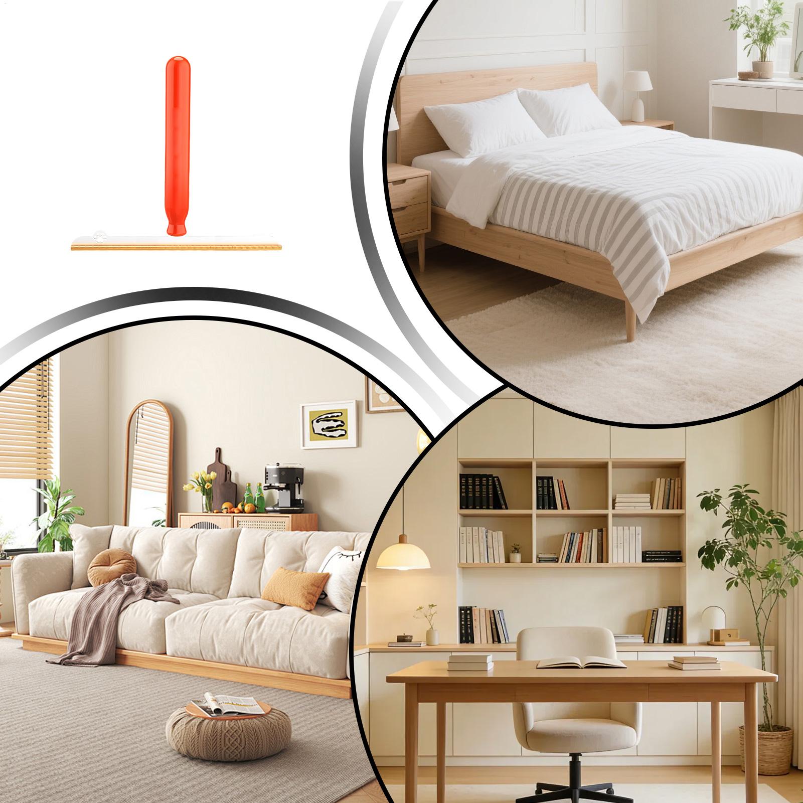 ペットの毛取り用カーペットレーキ 1個、持ち手付き、再利用可 - Furniture Hardware Pulls のレビューと価格