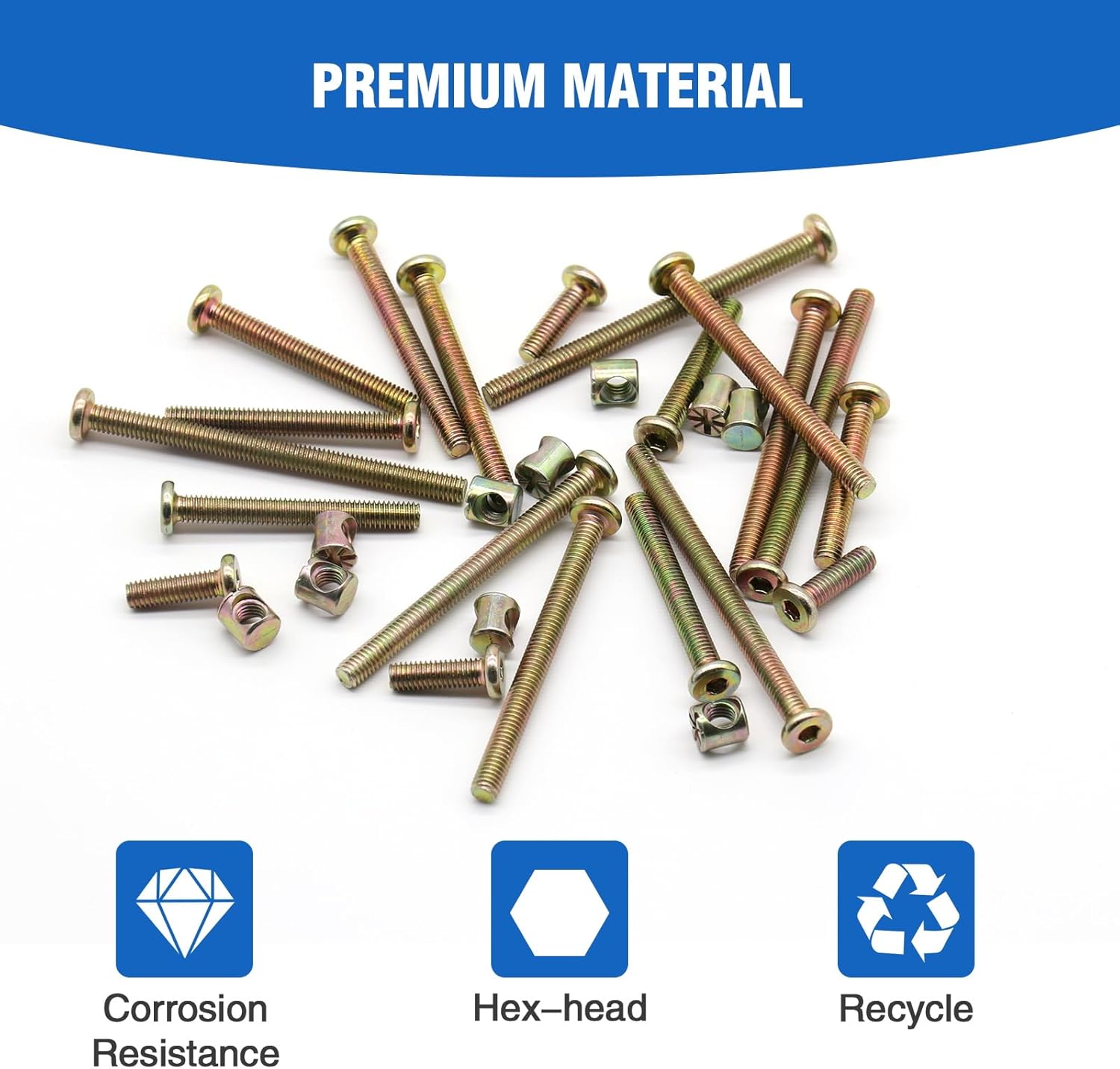 VKKM 25個入り M6 ベビーベッド用ネジキット、六角ボ - Furniture Hardware Repair のレビューと価格