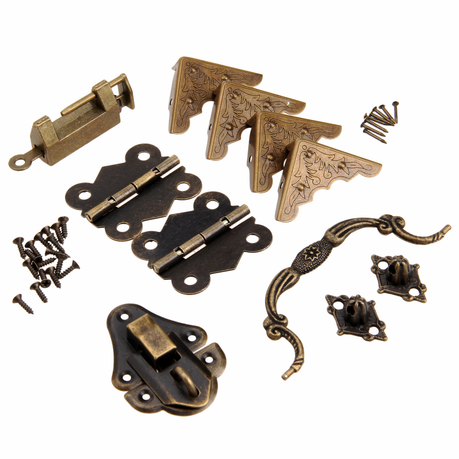 9ピース/セット家具継手中国真鍮ハードウェアアンティーク木製 - Furniture Hardware Pulls のレビューと価格