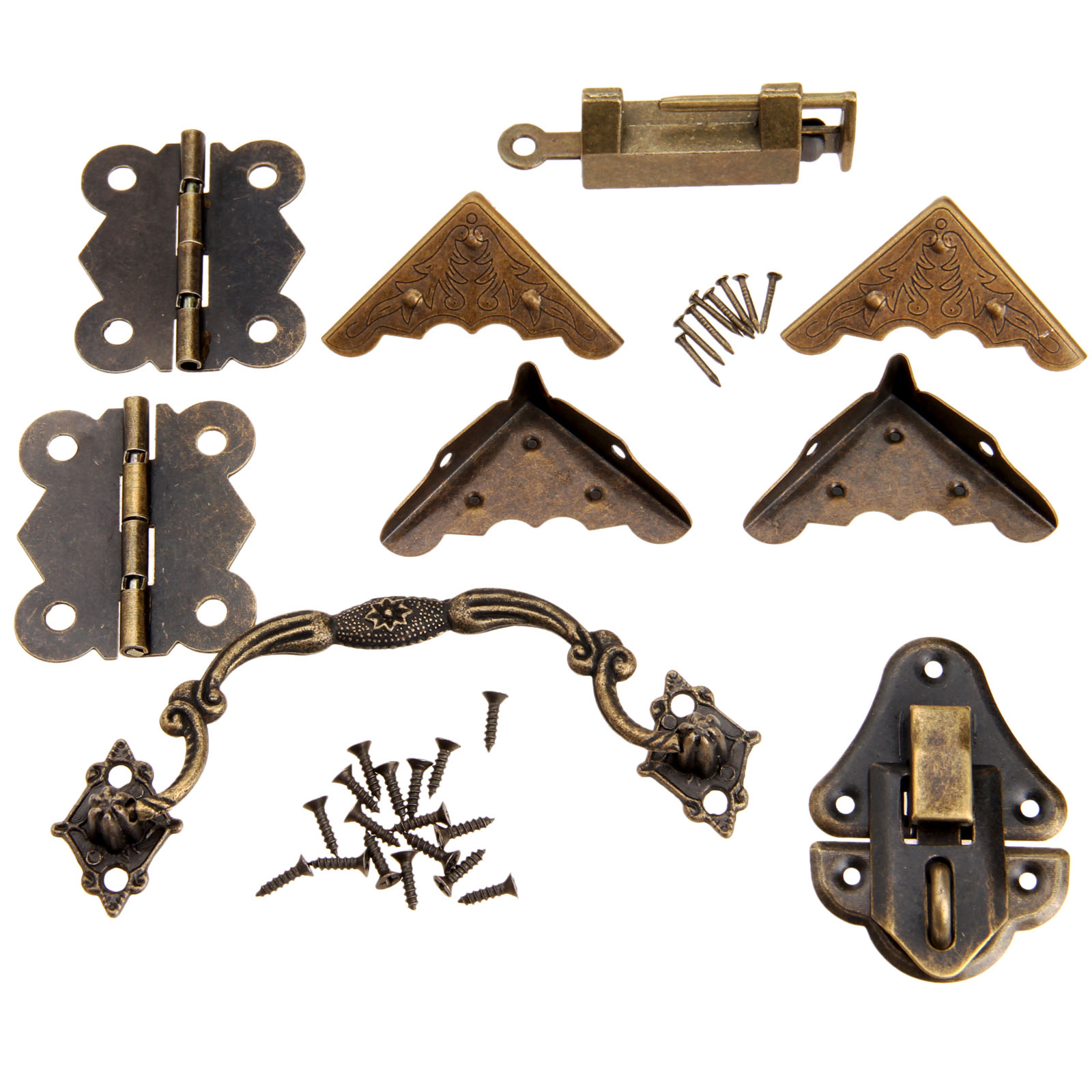 9ピース/セット家具継手中国真鍮ハードウェアアンティーク木製 - Furniture Hardware Pulls のレビューと価格
