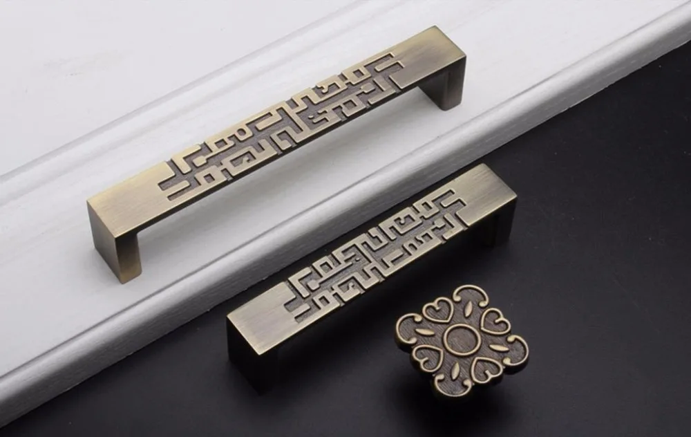 2 個中国風の引き出し引き出しプルハンドルブロンズユニークな - Unique Furniture Hardware のレビューと価格