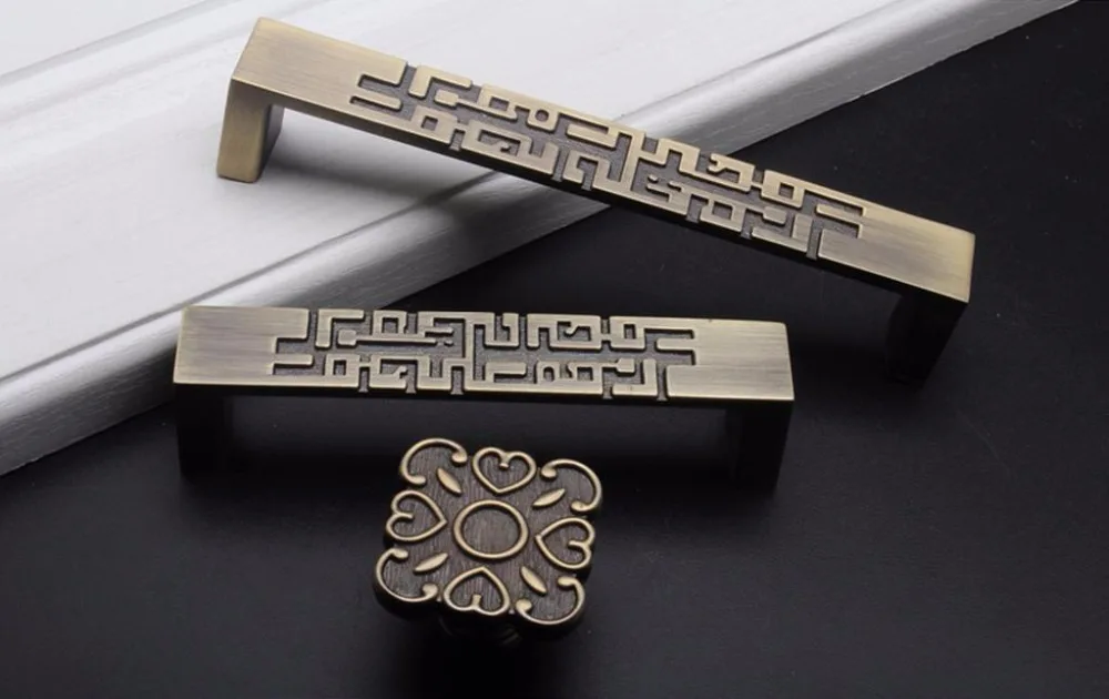 2 個中国風の引き出し引き出しプルハンドルブロンズユニークな - Unique Furniture Hardware のレビューと価格