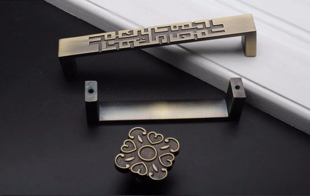 2 個中国風の引き出し引き出しプルハンドルブロンズユニークな - Unique Furniture Hardware のレビューと価格
