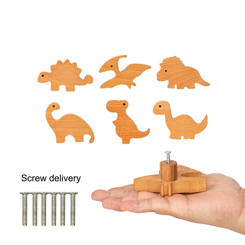 キャビネットドアハンドル子供部屋クリエイティブかわいい恐竜ユ - Furniture Hardware Pulls のレビューと価格